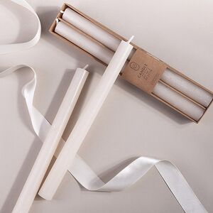 Столовые свечи Ронберг Рустик 25 см, 2 шт, белые