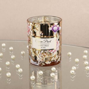 Ароматическая свеча Denise - Cream Pearl 10 см, в стеклянном стакане