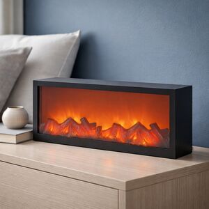 Электрический камин без обогрева Модерн 57*25 см, металл, уцененный