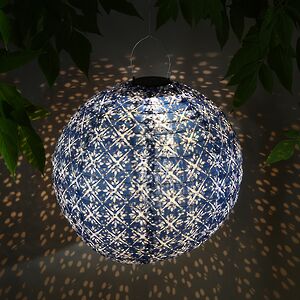 Подвесной светильник на солнечной батарее Solar Vittore 40 см синий, IP44 Koopman фото 2
