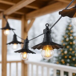 Гирлянда из лампочек Аркадия 2.5 м, 6 ламп, теплые белые LED, черный ПВХ, IP44