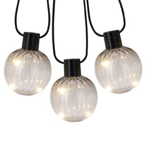 Гирлянда из лампочек Pereira 1.8 м, 10 ламп, теплые белые LED, черный ПВХ, IP44 Koopman фото 9