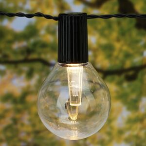 Гирлянда из лампочек Solar Tetbury на солнечной батарее, 20 ламп с теплым белым светом, 2 м, черный ПВХ, IP44