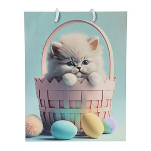 Подарочный пакет Котенок в корзинке 23 см Koopman фото 2