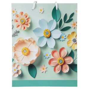 Подарочный пакет Spring Flowero 23 см бирюзовый Koopman фото 2