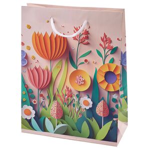Подарочный пакет Spring Flowero 23 см розовый Koopman фото 1