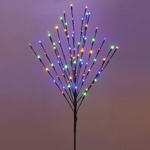 Светодиодное дерево Лейтон 110 см, 80 разноцветных LED ламп, на батарейках, таймер, IP44