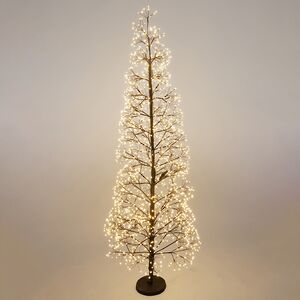 Светодиодная елка Lumivia 150 см черная, 1600 теплых белых LED ламп, IP44