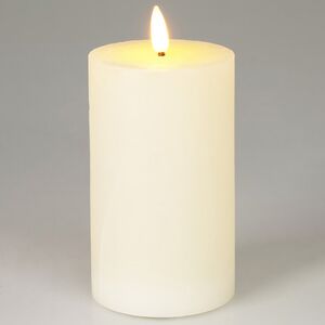 Светодиодная восковая свеча Rustic 12.5 см слоновая кость, мерцающее пламя, на батарейках, таймер