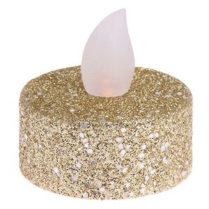 Чайная светодиодная свеча Golden Glitter 4 см, 6 шт, на батарейках Koopman фото 2