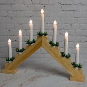 Светильник-горка Этери 40*31 см бежевая, 7 свечей с теплыми белыми LED Koopman фото 3