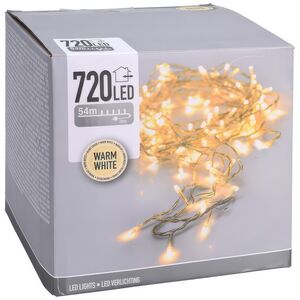 Светодиодная гирлянда Koopman Comfort Steady 54 м, 720 теплых белых LED ламп, прозрачный ПВХ, контроллер, таймер, IP44 Koopman (Купман) фото 2