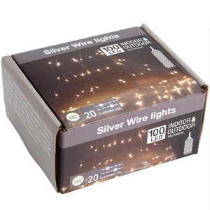 Гирлянда Лучи Росы 10*2 м, 200 теплых белых мини LED ламп с мерцанием, серебряная проволока, IP44 Koopman фото 5