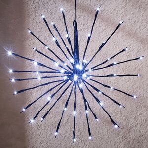 Подвесной светильник Фейерверк 45 см, 72 холодных белых LED ламп с мерцанием, IP44