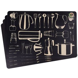 Набор плейсматов Kitchen Utensils 44*29 см бежевые, 4 шт