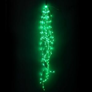 Гирлянда Лучи Росы 15*1.5 м, 200 зеленых MINILED ламп, серебряная проволока