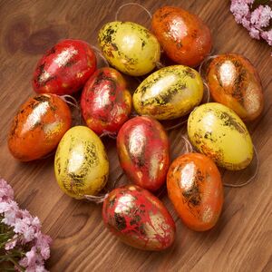 Пасхальные подвески Яйца - Sunny Easter 6 см, 12 шт Breitner фото 1