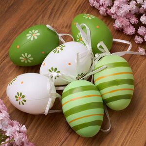 Пасхальные подвески Яйца - Green Easter 6 см, 6 шт Breitner фото 3