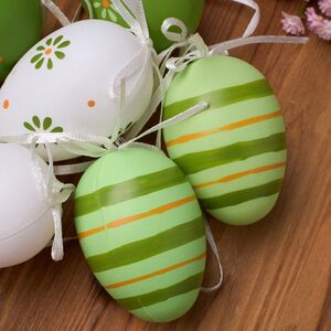 Пасхальные подвески Яйца - Green Easter 6 см, 6 шт Breitner фото 2