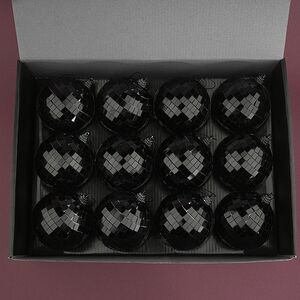 Набор елочных украшений Зеркальный Диско шар Black 8 см, 12 шт Koopman фото 7