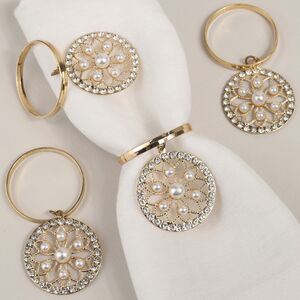 Кольца для салфеток Mandala Flower - Gold, 4 шт Koopman фото 4