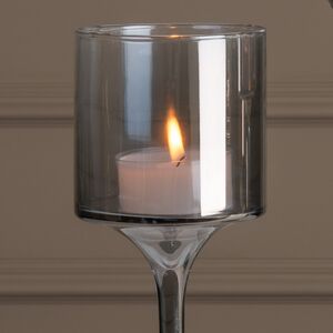 Набор стеклянных подсвечников - бокалов Iwein 25-35 см, 3 шт, дымчатый Koopman (Купман) фото 2