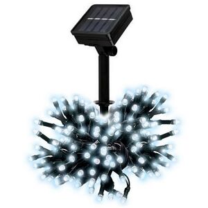 Гирлянда на солнечной батарее Solar 10 м, 100 холодных белых LED ламп, зеленый ПВХ, контроллер, IP44 Snowhouse фото 8