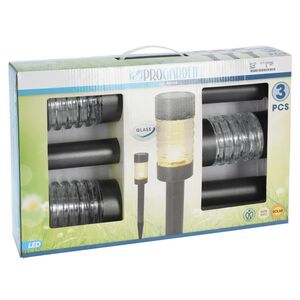 Набор садовых фонарей на солнечной батарее Solar Monteverde 54 см, 3 шт, IP54 Koopman фото 6