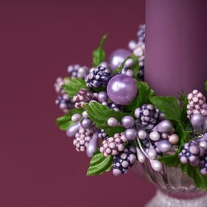 Венок для свечи Жемчужные Ягоды 9 см Swerox фото 3