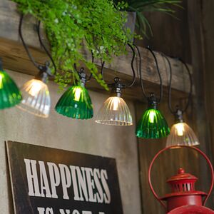 Гирлянда из лампочек Flower Party Lights 5 м, 10 ламп, теплые белые LED, черный ПВХ, соединяемая, IP44 Winter Deco фото 3