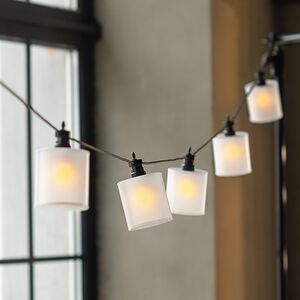 Гирлянда из лампочек Shafty Party Lights 5 м, 10 ламп, теплые белые LED, черный ПВХ, соединяемая, IP44 Winter Deco фото 6
