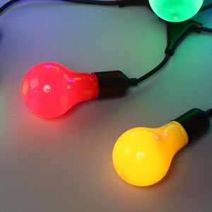 Гирлянда-бахрома из лампочек Big Party Lights 10 м, 20 ламп, разноцветные LED, черный ПВХ, соединяемая, IP44 Winter Deco фото 4