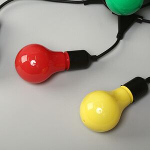 Гирлянда-бахрома из лампочек Big Party Lights 10 м, 20 ламп, разноцветные LED, черный ПВХ, соединяемая, IP44 Winter Deco фото 8