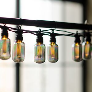 Гирлянда из лампочек Benzine Party Lights 10 м, 20 ламп, теплые белые LED, черный ПВХ, соединяемая, IP44 Winter Deco фото 5