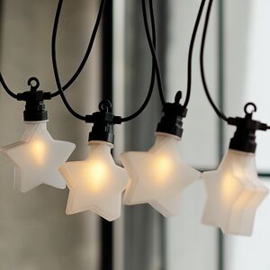 Гирлянда из лампочек Star Party Lights 10 м, 20 ламп, теплые белые LED, черный ПВХ, соединяемая, контроллер, IP44 Winter Deco фото 5