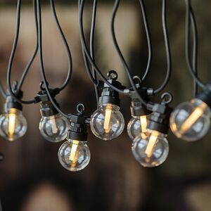 Гирлянда из лампочек Party Lights 10 м, 20 ламп, теплые белые LED, черный ПВХ, соединяемая, контроллер, IP44 Winter Deco фото 4