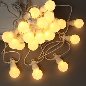 Гирлянда из лампочек Party Lights 10 м, 20 ламп, теплые белые LED, белый ПВХ, соединяемая, контроллер, IP44 Winter Deco фото 7