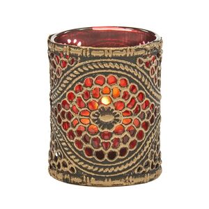 Стеклянный подсвечник Dinafeola 7 см красный Goodwill фото 6