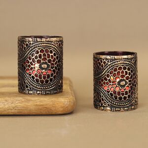 Стеклянный подсвечник Dinafeola 7 см красный Goodwill фото 3