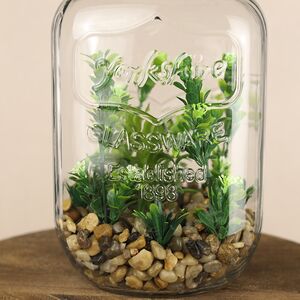 Декоративный флорариум-банка Rozzano 33*16 см, теплая белая LED подсветка Koopman фото 4
