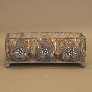 Подсвечник винтажный Цветы 17*7*8 см Kaemingk фото 3