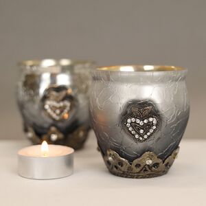 Подсвечник Очарование ночи, 7*7.5 см, графит матовый