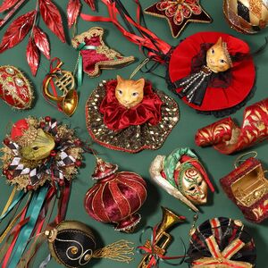 Декоративная лента Opera 457*10 см красная Winter Deco фото 2