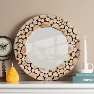 Настенное зеркало Bastoncini di Legno 50 см, круглое