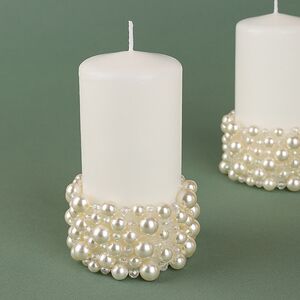 Украшение для свечи Joyeria de Perlas 7 см, жемчужный