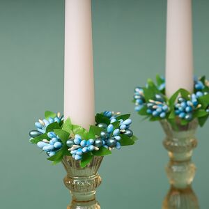 Венок для свечи Spring Berry 7 см, голубой