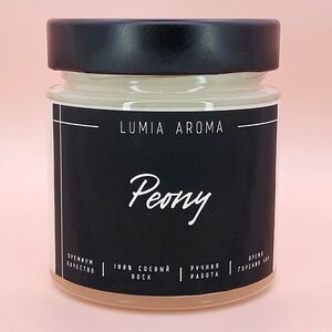Ароматическая соевая свеча Peony 200 мл, 40 часов горения Lumia Aroma фото 3