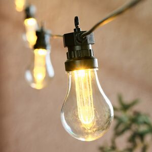 Гирлянда из лампочек Кальоре 4.5 м, 10 ламп, теплые белые LED, черный ПВХ, IP44 Koopman (Купман) фото 2