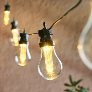 Гирлянда из лампочек Кальоре 4.5 м, 10 ламп, теплые белые LED, черный ПВХ, IP44 Koopman (Купман) фото 5