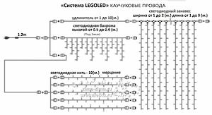 Силовой провод, комплектующие системы Legoled, белый КАУЧУК BEAUTY LED фото 2